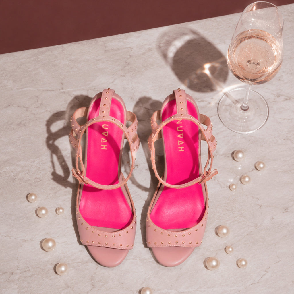 Gossip Spritz dusty peach cone heel