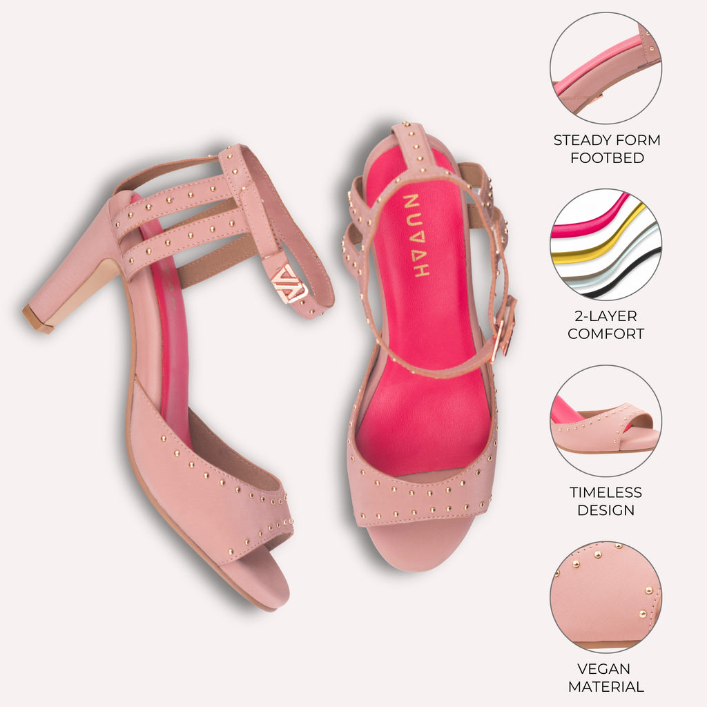 Gossip Spritz dusty peach cone heel