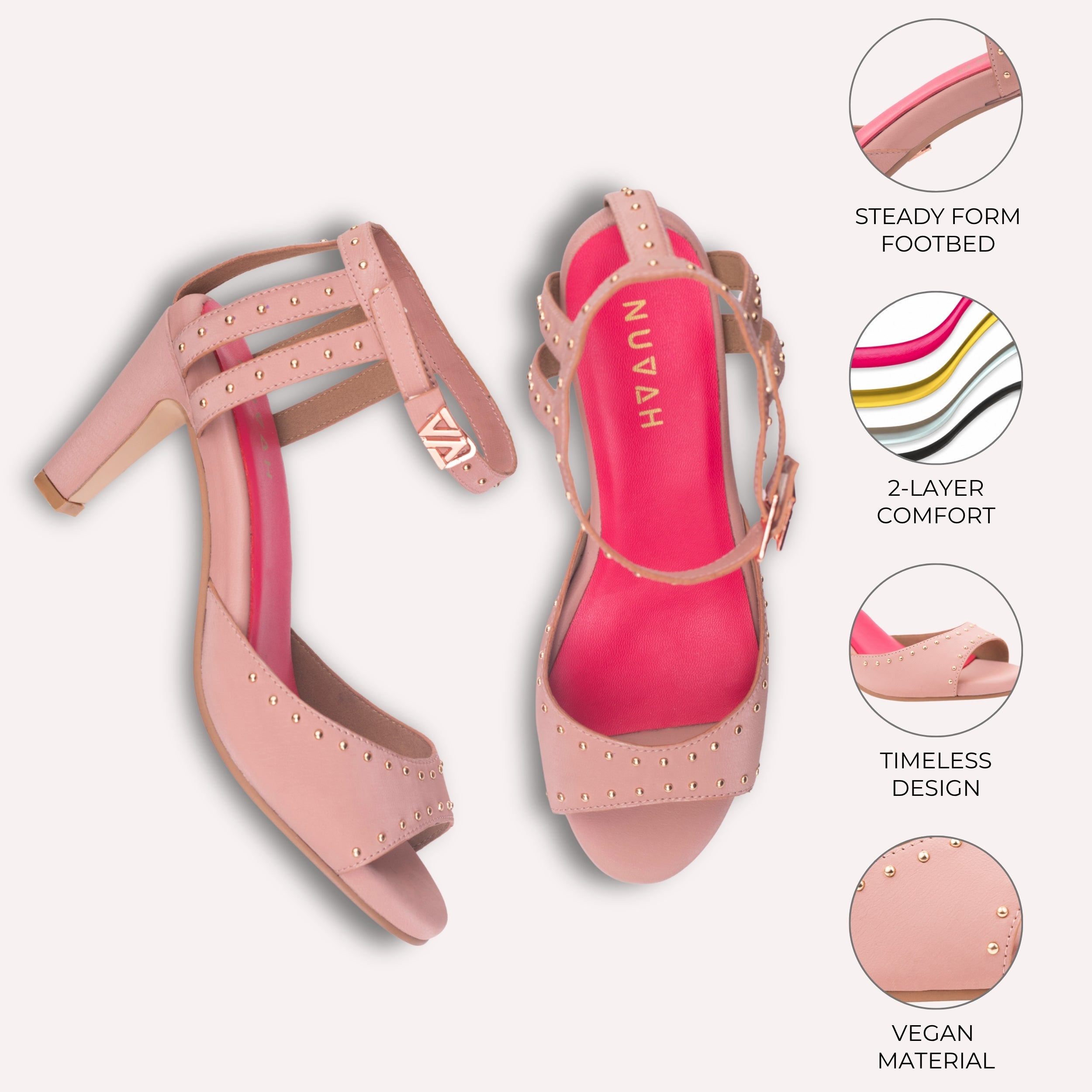 Gossip Spritz dusty peach cone heel