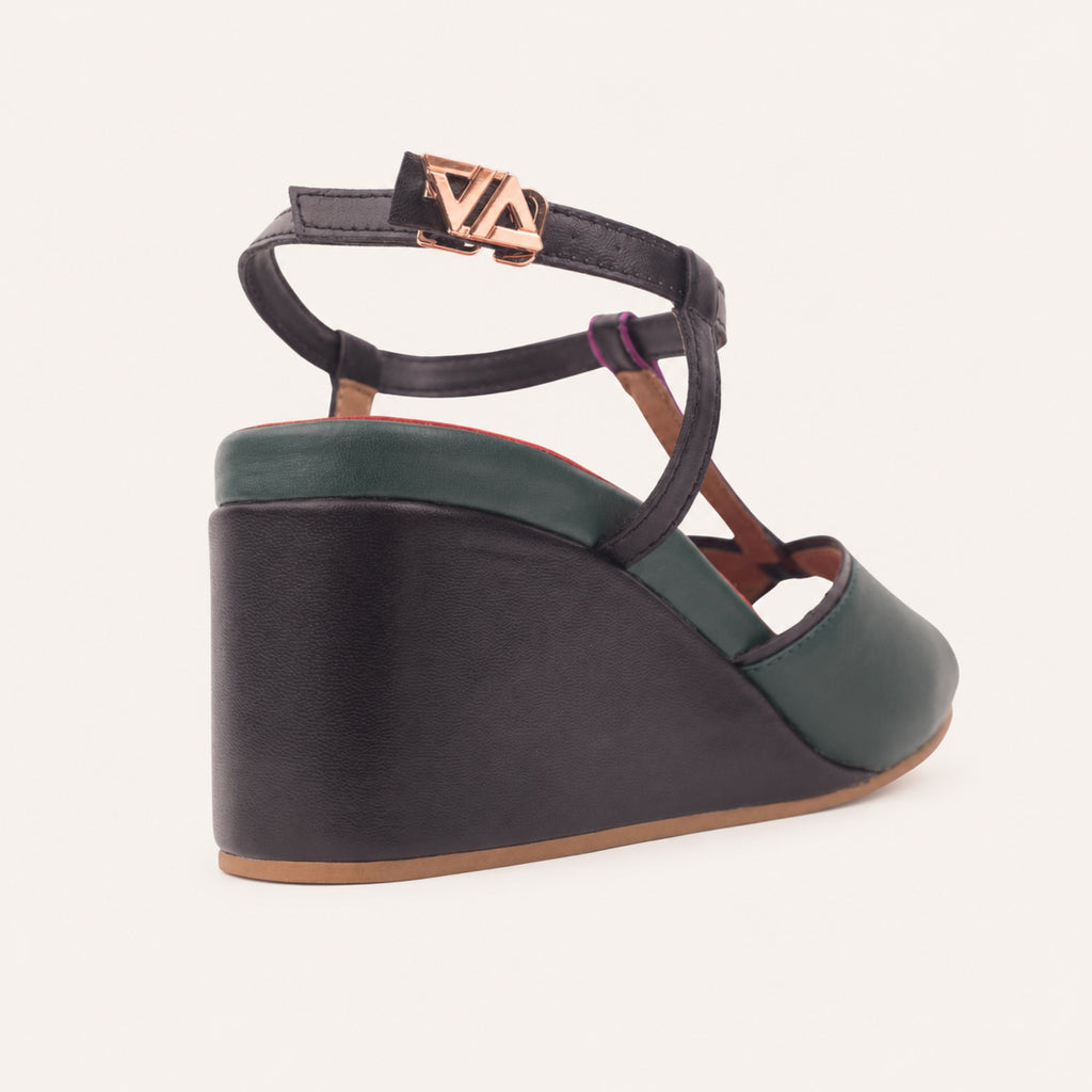 Daydream Jade Grove T strap wedge platform