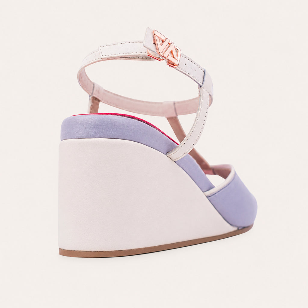 Daydream Morning Mist T strap wedge platform