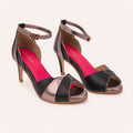 Muse Raven black and pewter stiletto