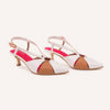 Rendezvous Cappuccino sling back kitten heel