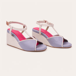 Daydream Morning Mist T strap wedge platform