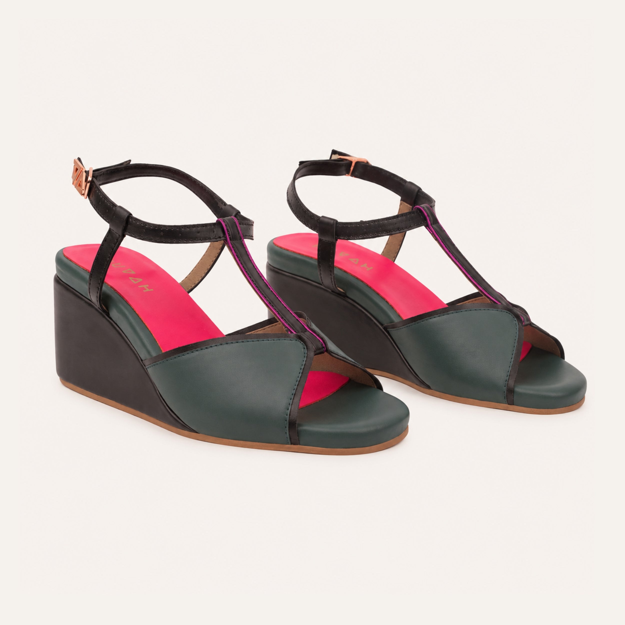 Daydream Jade Grove T strap wedge platform