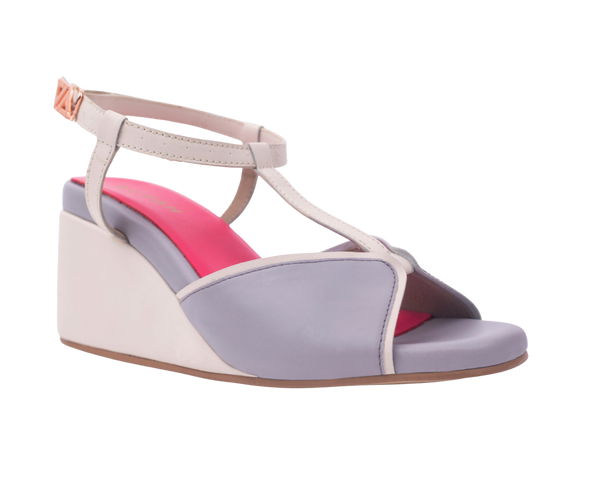 Daydream Morning Mist T strap wedge platform