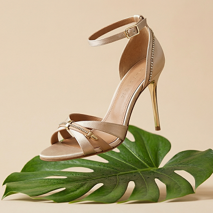 Rendezous Cappuccino sling back kitten heel