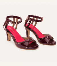 Gossip Bordeaux burgundy cone heel