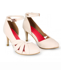 Gulshan Mogra - Cream D'orsay pencil heel