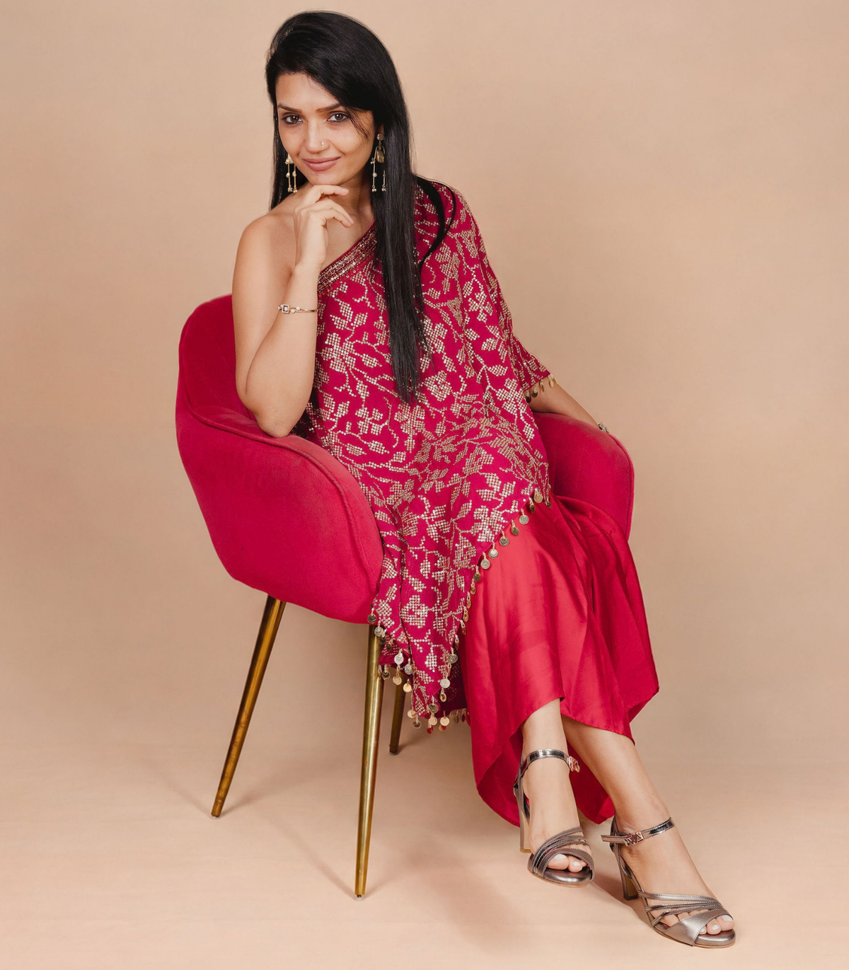 Mehfil Jashn - Pewter and Gunmetal cone heel