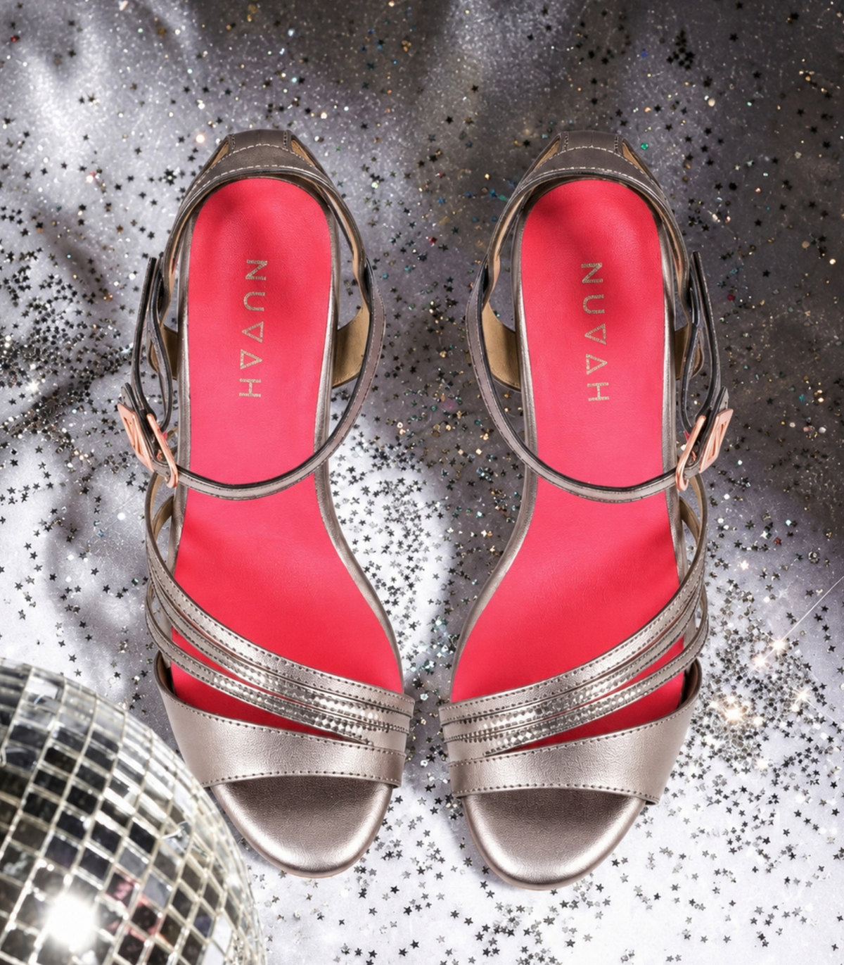 Mehfil Jashn - Pewter and Gunmetal cone heel