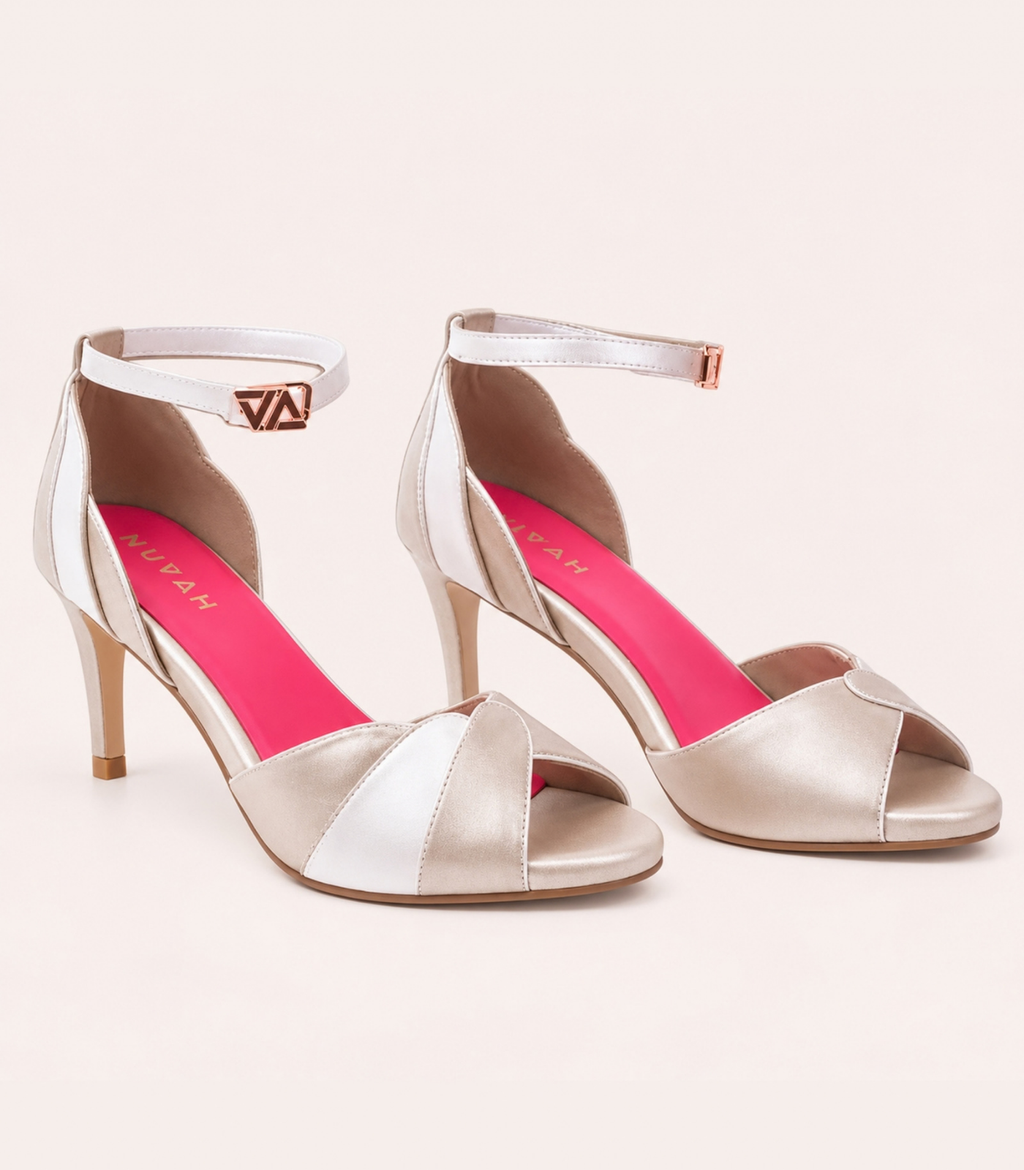 Muse Moonlight light golden and silver stiletto