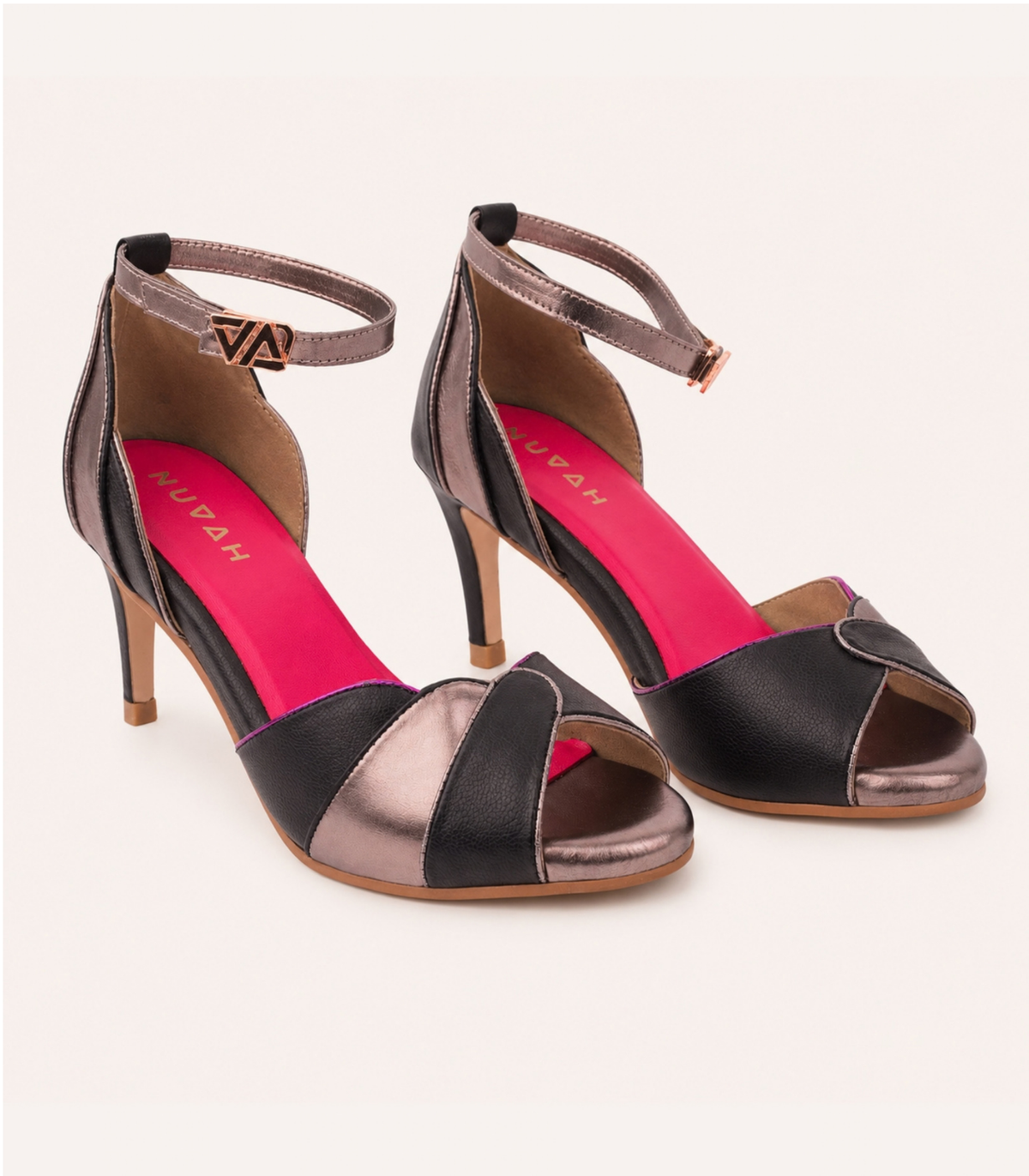 Muse Raven black and pewter stiletto