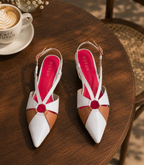 Rendezvous Cappuccino sling back kitten heel