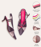 Rendezvous Espresso sling back kitten heel