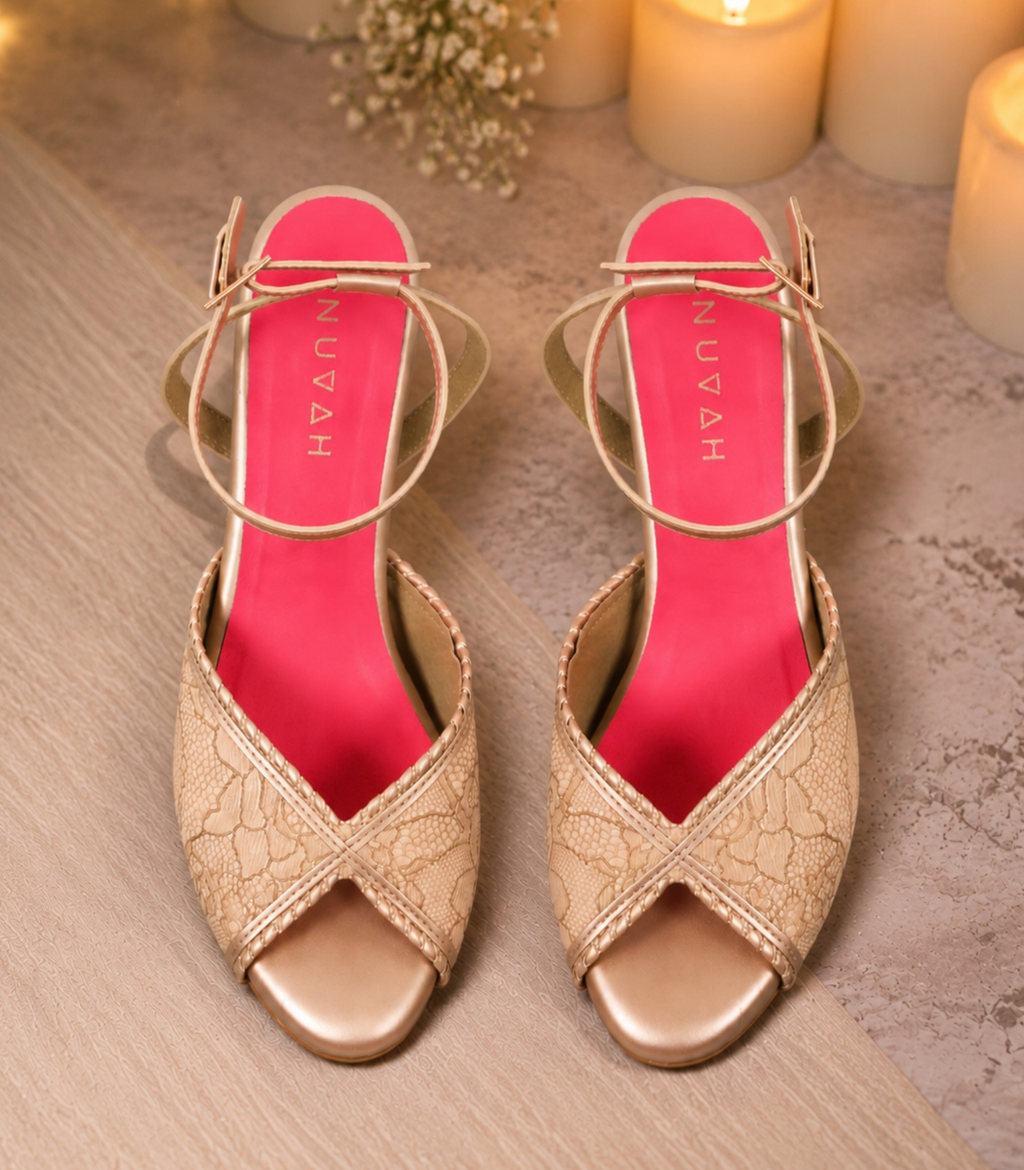 Roshni Diya - Rose Gold stiletto heel